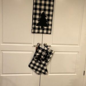 4 Christmas Tree Buffalo Check stockings